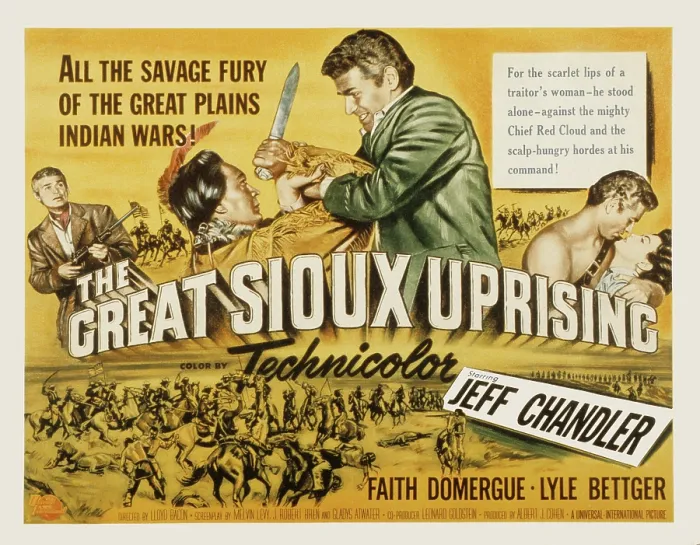 Framed Print : THE GREAT SIOUX UPRISING, Jeff Chandler, 1953