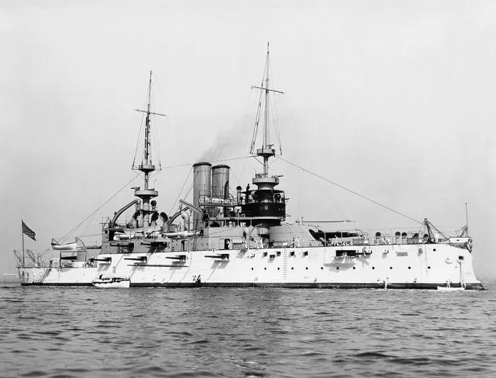 Framed Print : The Great White Fleet. U.S.S. Alabama, battleship of the US Navy. 1904 Framed Print : The Great White Fleet. U.S.S. Alabama, battleship of the US Navy. 1904