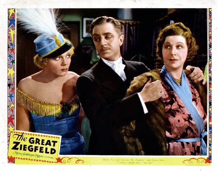 Framed Print : THE GREAT ZIEGFELD, from left, Esther Muir, William Powell, Fanny Brice, 1936