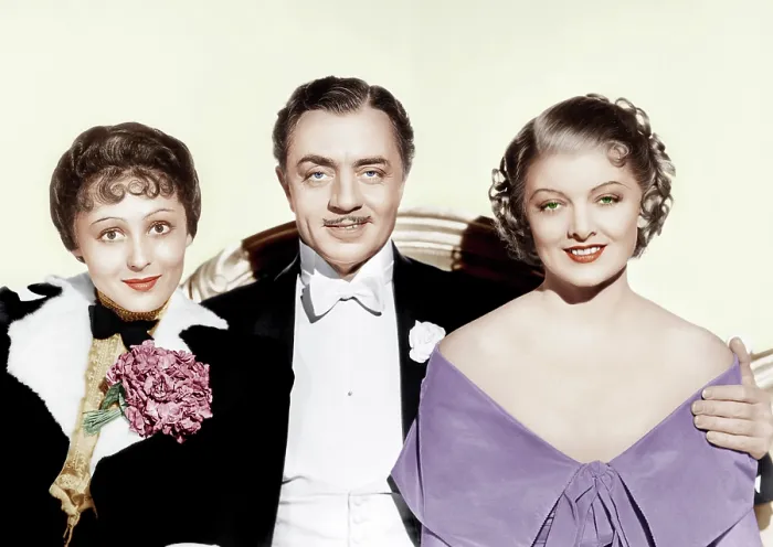 Framed Print : THE GREAT ZIEGFELD, from left: Luise Rainer, William Powell, Myrna Loy, 1936