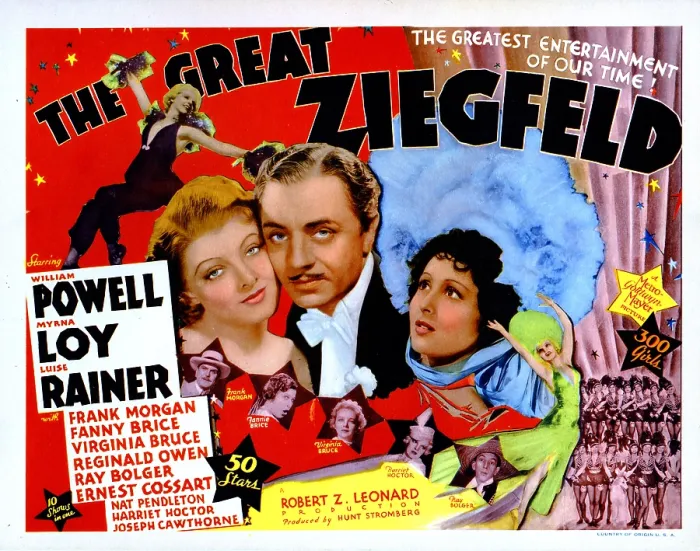 Framed Print : THE GREAT ZIEGFELD, from left, Myrna Loy, William Powell, Luise Rainer, 1936