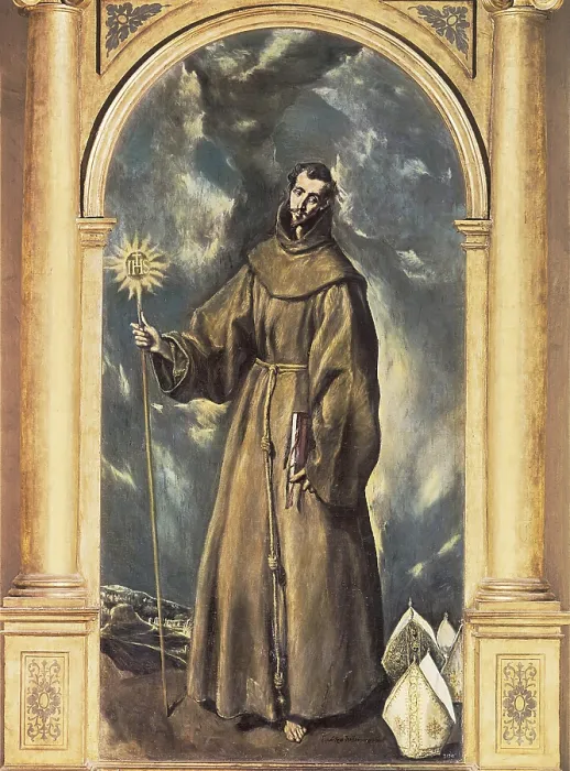 Framed Print : Greco, Domenikos Theotokopoulos, called El (1541-1614). Saint Bernardine. 1603. Mannerism art. Oil on canvas. SPAIN. Toledo. El Greco's House and Museum. - P Framed Print : Greco, Domenikos Theotokopoulos, called El (1541-1614). Saint Bernardine. 1603. Mannerism art. Oil on canvas. SPAIN. Toledo. El Greco's House and Museum. - P