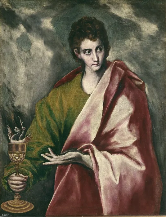 Framed Print : Greco, Domenikos Theotokopoulos, called El (1541-1614). Saint John the Evangelist. 1595 - 1604. Mannerism art. Oil on canvas. SPAIN. Madrid. Prado Museum Framed Print : Greco, Domenikos Theotokopoulos, called El (1541-1614). Saint John the Evangelist. 1595 - 1604. Mannerism art. Oil on canvas. SPAIN. Madrid. Prado Museum