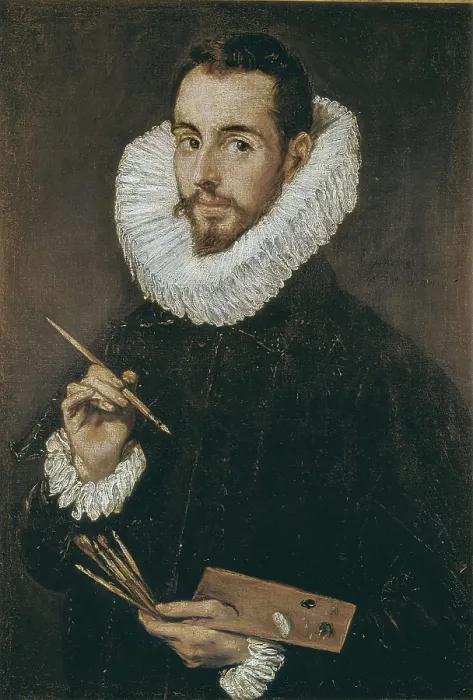 Framed Print : Greco, Domnikos Theotokpoulos, called El (1541-1614). Portrait of Jorge Manuel Theotocpulos. 1600 - 1605. Mannerism art. Oil on canvas. SPAIN. Sevilla. Fine Arts Museum