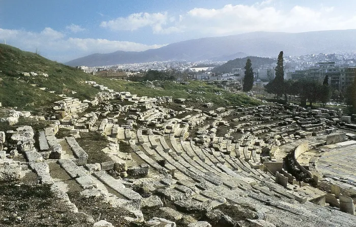 Framed Print : GREECE. ATTICA. Athens. Acropolis. Theatre of Dionysus (6th-5th c. BC). Greek art. Architecture. AISA / Everett Collection**US SALES ONLY**