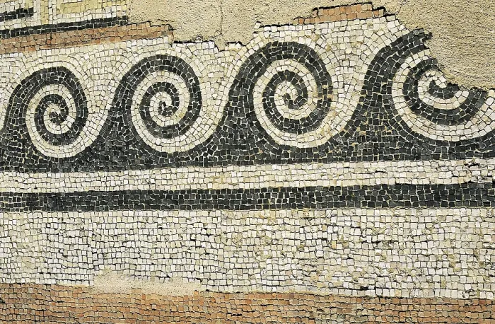 Framed Print : GREECE. CYCLADES. Delos. Geometric motifs mosaic. Greek art. Mosaic. AISA / Everett Collection**US SALES ONLY** Framed Print : GREECE. CYCLADES. Delos. Geometric motifs mosaic. Greek art. Mosaic. AISA / Everett Collection**US SALES ONLY**