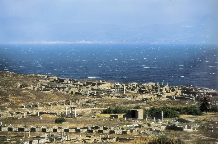 Framed Print : GREECE. SOUTHERN AEGEAN. CYCLADES. Delos. Panorama of the archaeological site. AISA / Everett Collection**US SALES ONLY** Framed Print : GREECE. SOUTHERN AEGEAN. CYCLADES. Delos. Panorama of the archaeological site. AISA / Everett Collection**US SALES ONLY**