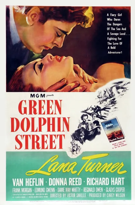 Framed Print : GREEN DOLPHIN STREET, US poster art, Richard Hart, Lana Turner, Van Heflin, 1947 Framed Print : GREEN DOLPHIN STREET, US poster art, Richard Hart, Lana Turner, Van Heflin, 1947