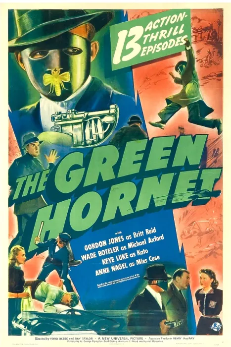 Framed Print : THE GREEN HORNET, top: Gordon Jones (as the Green Hornet), bottom from left: Anne Nagel, Keye Luke, Gordon Jones, Wade Boteler, Anne Nagel, 1940