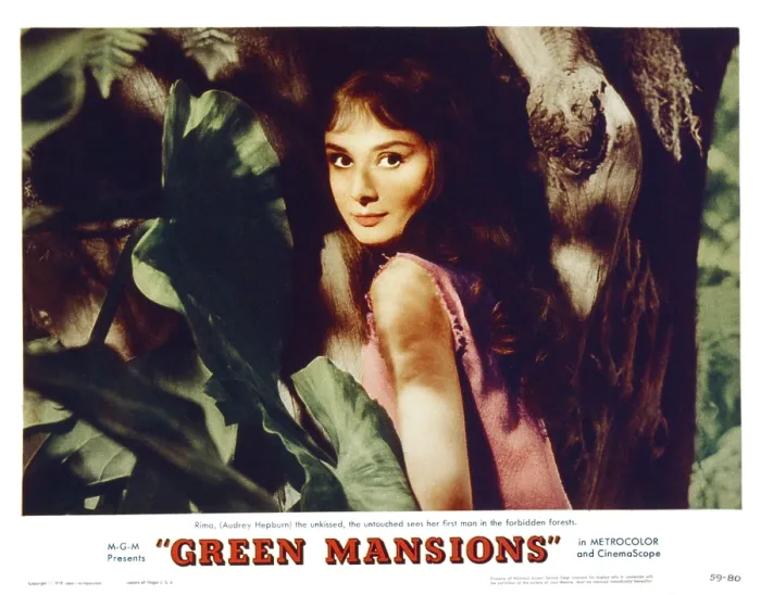 Framed Print : GREEN MANSIONS, US lobbycard, Audrey Hepburn, 1959 Framed Print : GREEN MANSIONS, US lobbycard, Audrey Hepburn, 1959