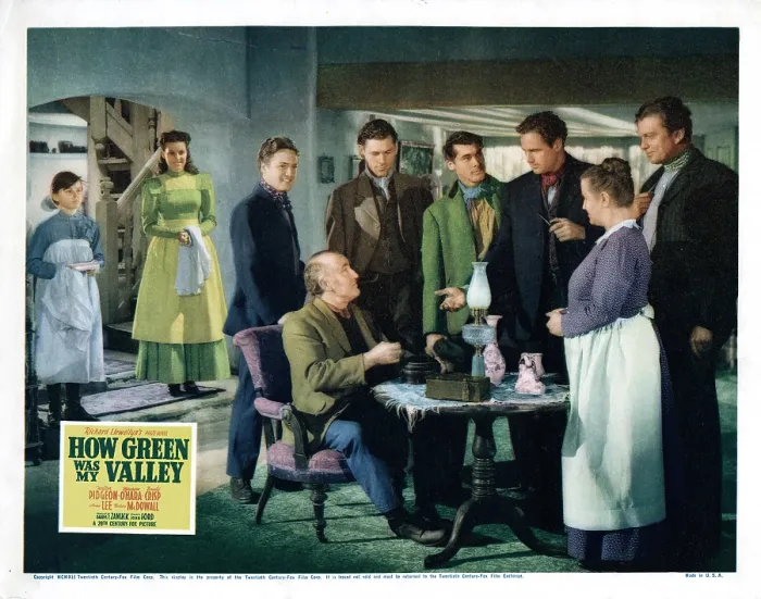 Framed Print : HOW GREEN WAS MY VALLEY, from left, Roddy McDowall, Maureen O'Hara, James Monks, Donald Crisp, Richard Fraser, Evan S Framed Print : HOW GREEN WAS MY VALLEY, from left, Roddy McDowall, Maureen O'Hara, James Monks, Donald Crisp, Richard Fraser, Evan S