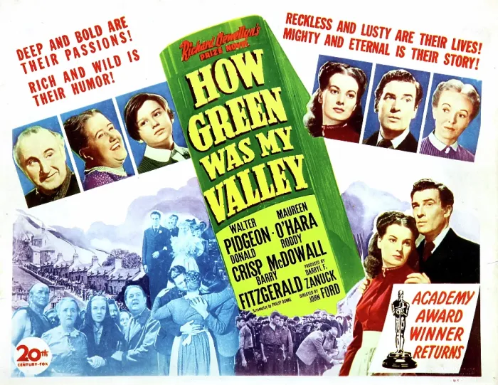 Framed Print : HOW GREEN WAS MY VALLEY, Maureen O'Hara, Walter Pidgeon, Donald Crisp, Sara Allgood, Roddy McDowall, Anna Lee, 1941, TM and Copyright 20th Century-Fox Film Corp