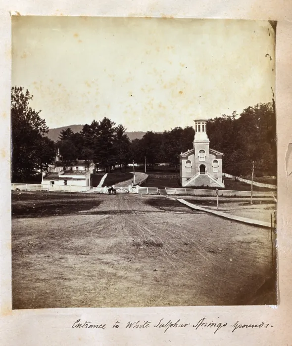 Framed Print : The Greenbrier. Entrance to White Sulphur Springs, West Virginia. Albumen print, 1872 Framed Print : The Greenbrier. Entrance to White Sulphur Springs, West Virginia. Albumen print, 1872