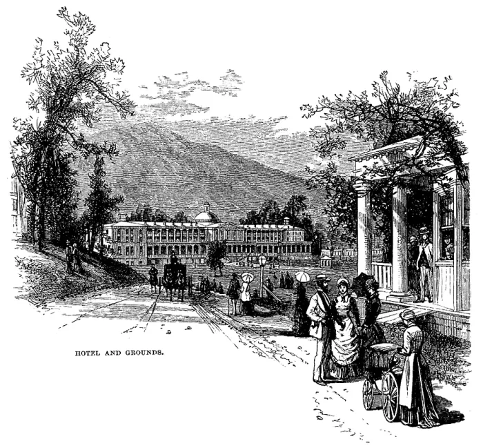 Framed Print : The Greenbrier, White Sulphur Springs West Virginia. Engraving ca. 1878 Framed Print : The Greenbrier, White Sulphur Springs West Virginia. Engraving ca. 1878