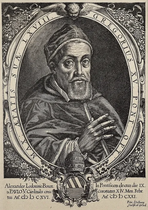 Framed Print : GREGORY XV (1554-1623). Pope (1621-1623). Engraving by Peter Isselburg. Xylography. AISA / Everett Collection**US SALES ONLY**