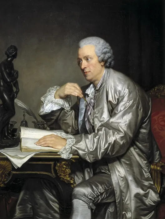 Framed Print : GREUZE, Jean Baptiste (1725-1805). Portrait of Claude Henri Watelet. ca. 1765. Rococo. Oil on canvas. FRANCE. Paris. Louvre Museum