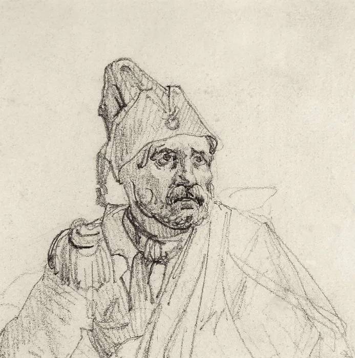 Framed Print : GRICAULT, Thodore (1791-1824). The Return from Russia. beg. 19th c. Detail. Romanticism. Drawing. UNITED STATES OF AMERICA. Chicago. Art Institute of Chicago