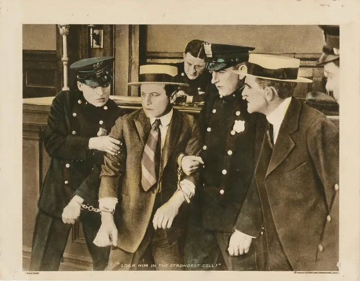 Framed Print : THE GRIM GAME, lobbycard, Harry Houdini (necktie), 1919