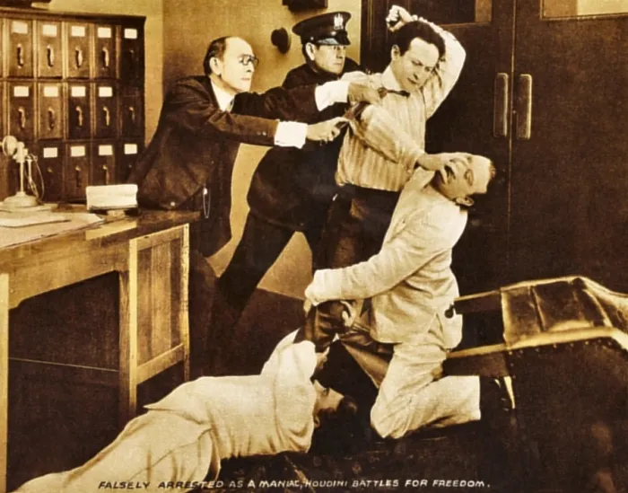 Framed Print : THE GRIM GAME, second from right: Harry Houdini, 1919