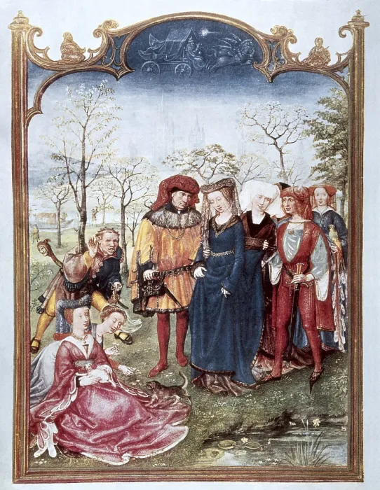 Framed Print : Grimani Breviary. 16th c. Scene of a wedding in April, 16th century. Renaissance art. Miniature Painting. ITALY. Venice. Biblioteca nazionale marciana (St. Mark's Library)
