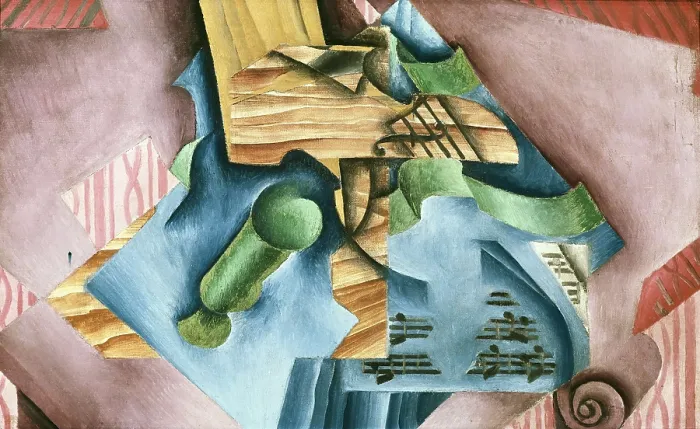 Framed Print : GRIS, Juan (1887-1927). Double Bass and Vase. 1913. Cubism. Oil on canvas. FRANCE. Paris Framed Print : GRIS, Juan (1887-1927). Double Bass and Vase. 1913. Cubism. Oil on canvas. FRANCE. Paris