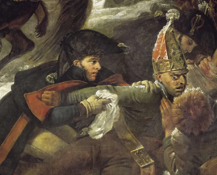 Framed Print : GROS, Antoine Jean, Baron (1771-1835). Napoleon on the Battle Field of Eylau, 9th February 1807. 1808. Right detail. Romanticism. Oil on canvas. FRANCE. Paris. Louvre Museum