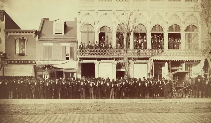 Framed Print : Group portrait of the attendees of the National Equal Rights Convention, on Dec. 9th, 1873, in Washington, D.C Framed Print : Group portrait of the attendees of the National Equal Rights Convention, on Dec. 9th, 1873, in Washington, D.C