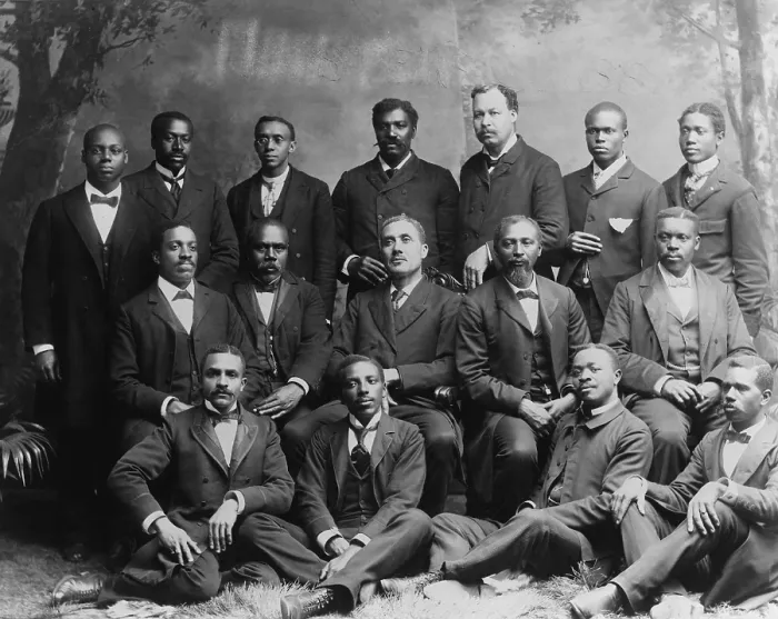 Framed Print : Group portrait of the Ministers Class at Roger Williams University of Nashville, Tennessee. The college was founded in 1864 to educate former slaves. 1899