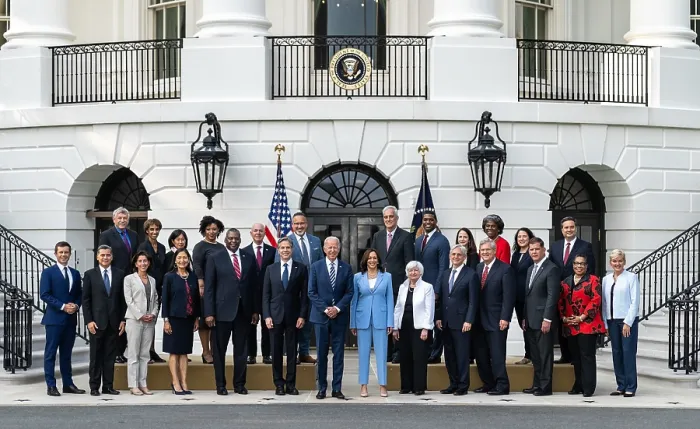 Framed Print : Group portrait of President Joseph Bidens Cabinet, July 20, 2021