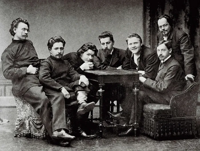 Framed Print : Group of Russian intellectuals of the 'Znanie' group editorial