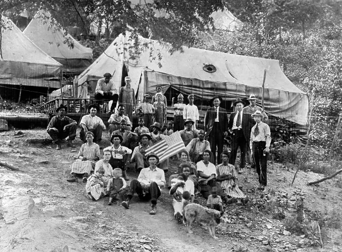 Framed Print : Group of striking union miners and their families living in tents, Lick Creek, West Virginia, photo ca. April 12, 1922 Framed Print : Group of striking union miners and their families living in tents, Lick Creek, West Virginia, photo ca. April 12, 1922