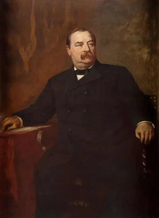 Framed Print : Grover Clevelands official portrait as Governor of New York State, by Eastman Johnson Framed Print : Grover Clevelands official portrait as Governor of New York State, by Eastman Johnson