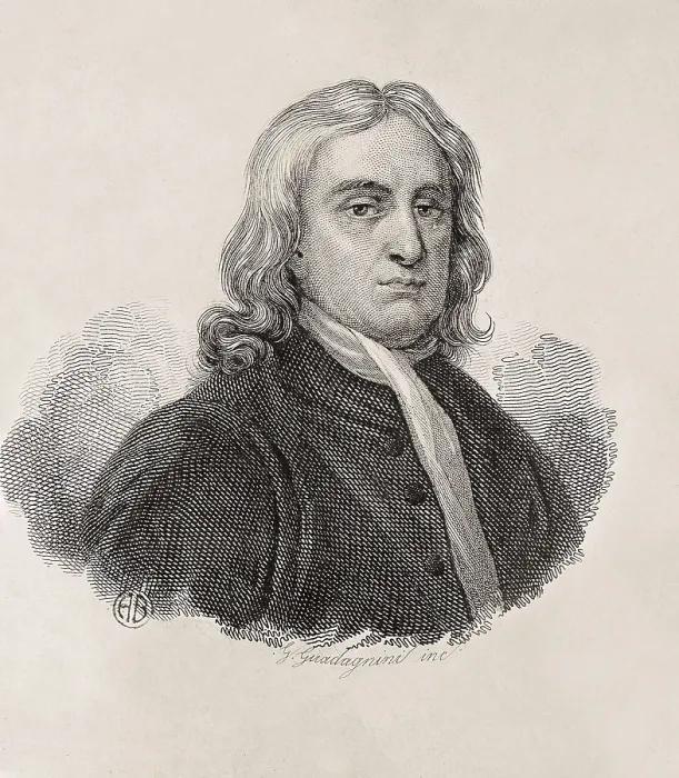 Framed Print : GUADAGNINI, Gaetano (1800-1860); Newton, Sir Isaac (1642-1727). Portrait of Isaac Newton, work by Gaetano Guadagnini. Engraving. ITALY. Milan Framed Print : GUADAGNINI, Gaetano (1800-1860); Newton, Sir Isaac (1642-1727). Portrait of Isaac Newton, work by Gaetano Guadagnini. Engraving. ITALY. Milan