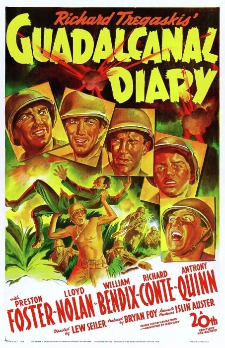 Framed Print : GUADALCANAL DIARY, US poster art, 1943. TM and Copyright 20th Century Fox Film Corp. All rights reserved / Courtesy: Everett Collection