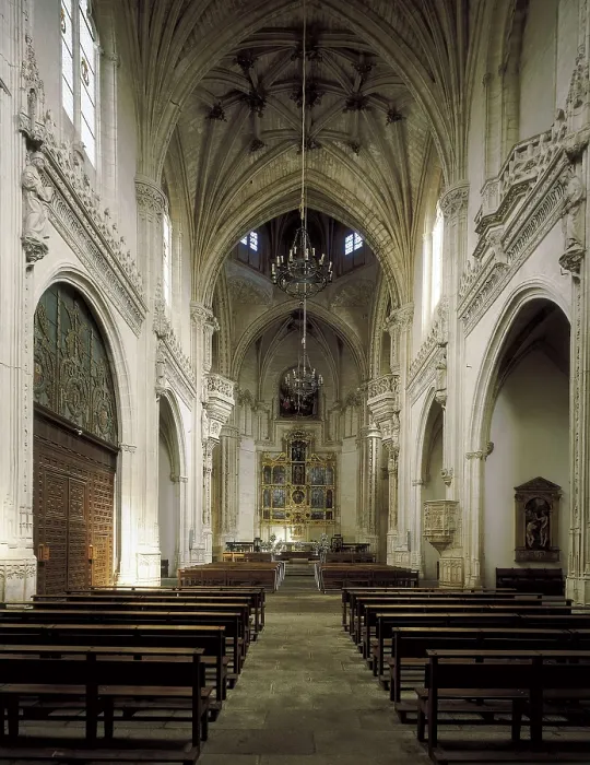 Framed Print : GUAS, Juan (1430-1496). Church of Saint John of the Kings. ca. 1477-1494. SPAIN. Toledo. Monastery of San Juan de los Reyes. Main nave. Gothic art. Architecture