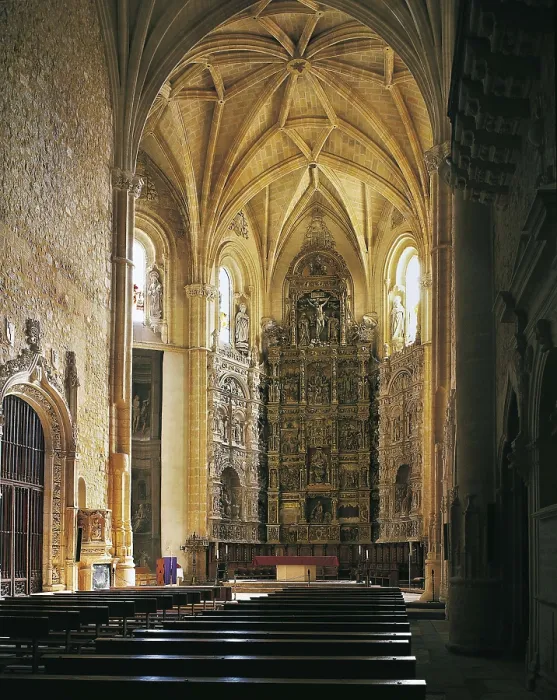 Framed Print : GUAS, Juan (1430-1496). Parral Monastery. SPAIN. CASTILE AND LEON. Segovia. Parral Monastery. Central nave and main altar. Renaissance art. Plateresque. ; Gothic art