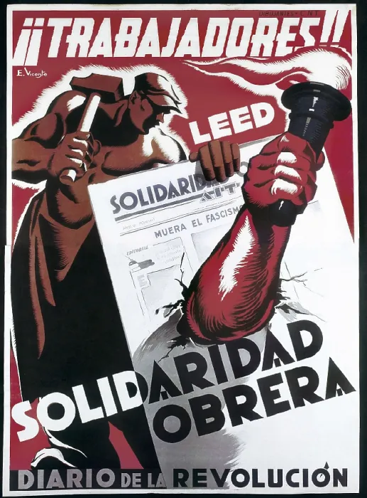 Framed Print : Guerra Civil Espaola (1936-1939). 'Trabajadores!! Leed Solidaridad Obrera. Diario de la Revolucin' (Workers!! Read Workers Solidarity. Journal of the Revolution) Framed Print : Guerra Civil Espaola (1936-1939). 'Trabajadores!! Leed Solidaridad Obrera. Diario de la Revolucin' (Workers!! Read Workers Solidarity. Journal of the Revolution)