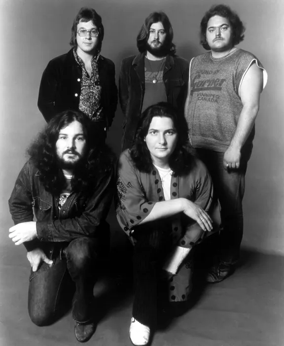 Framed Print : The Guess Who, (Front, l-r) Burton Cummings, Don McDougall, (Back, l-r) Garry Peterson, Bill Wallace, ca. 1973.. Courtesy: CSU Archives / Everett Collection Framed Print : The Guess Who, (Front, l-r) Burton Cummings, Don McDougall, (Back, l-r) Garry Peterson, Bill Wallace, ca. 1973.. Courtesy: CSU Archives / Everett Collection