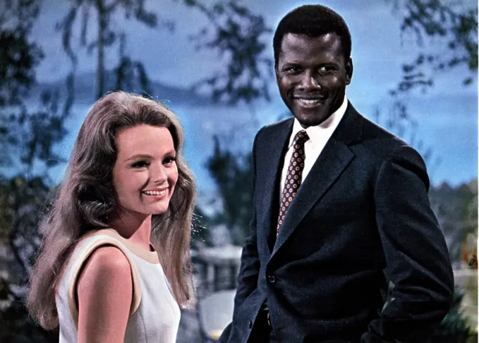 Framed Print : GUESS WHO'S COMING TO DINNER, Katharine Houghton, Sidney Poitier, 1967