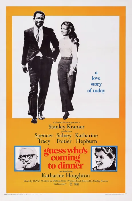 Framed Print : GUESS WHO'S COMING TO DINNER, US poster, top from left: Sidney Poitier, Katharine Houghton, bottom from left: Spencer Tracy, Katharine Hepburn, 1967 Framed Print : GUESS WHO'S COMING TO DINNER, US poster, top from left: Sidney Poitier, Katharine Houghton, bottom from left: Spencer Tracy, Katharine Hepburn, 1967