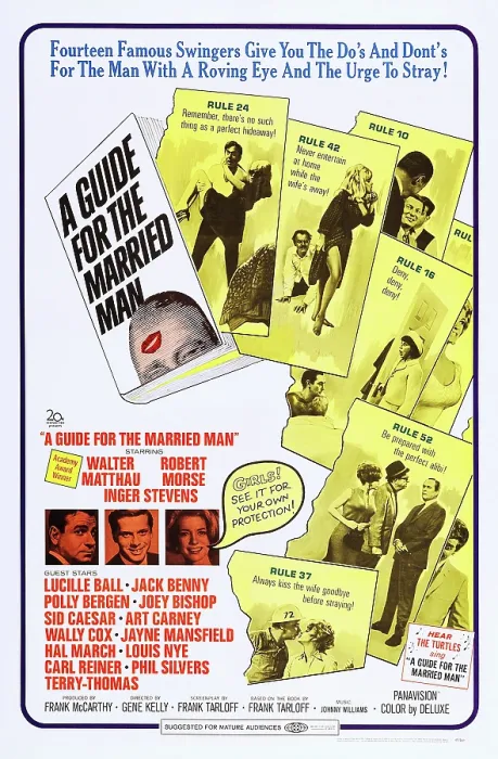 Framed Print : A GUIDE FOR THE MARRIED MAN, US poster art, bottom left inserts: Walter Matthau, Robert Morse, Inger Stevens, 1967. TM and Copyright 20th Century Fox Film Corp Framed Print : A GUIDE FOR THE MARRIED MAN, US poster art, bottom left inserts: Walter Matthau, Robert Morse, Inger Stevens, 1967. TM and Copyright 20th Century Fox Film Corp