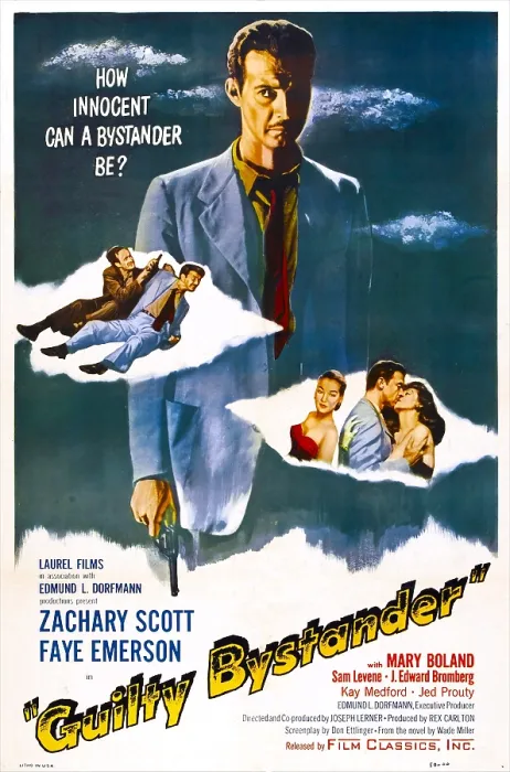 Framed Print : GUILTY BYSTANDER, US poster, Zachary Scott (center), 1950