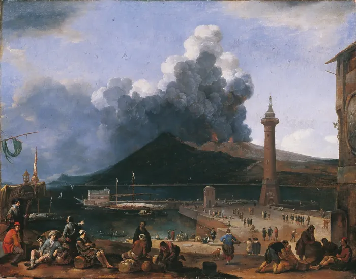 Framed Print : The Gulf of Naples (Il golfo di Napoli), by Johannes Lingelbach, 17th Century, oil on canvas, 90 x 115 cm - Whole artwork view Framed Print : The Gulf of Naples (Il golfo di Napoli), by Johannes Lingelbach, 17th Century, oil on canvas, 90 x 115 cm - Whole artwork view