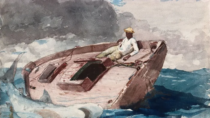Framed Print : The Gulf Stream, 1899, by Winslow Homer, 1836-1910, American, realist painting, watercolor and pencil on paper