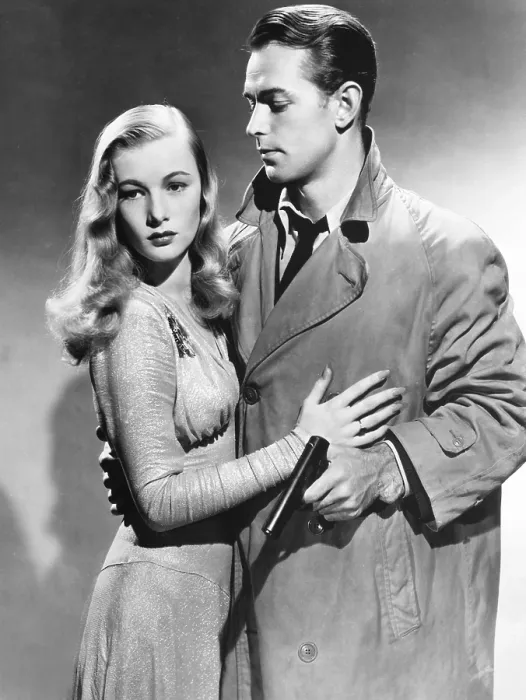 Framed Print : THIS GUN FOR HIRE, from left, Veronica Lake, Alan Ladd, 1942