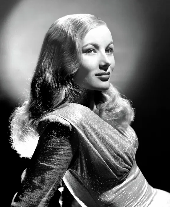 Framed Print : THIS GUN FOR HIRE, Veronica Lake, in a gown by Edith Head, 1942