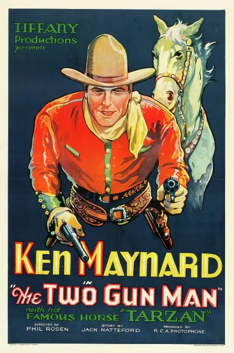 Framed Print : THE TWO GUN MAN, Ken Maynard with Tarzan the horse on poster art, 1931 Framed Print : THE TWO GUN MAN, Ken Maynard with Tarzan the horse on poster art, 1931