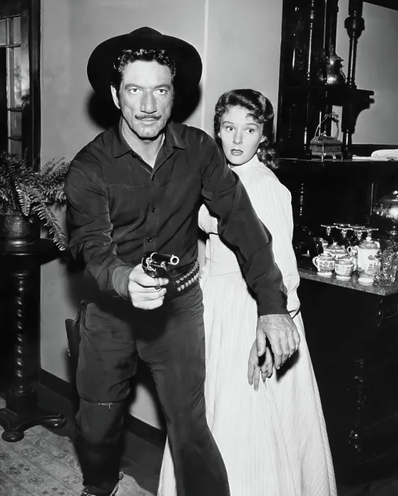 Framed Print : HAVE GUN-WILL TRAVEL, from left: Richard Boone, Norma Moore, The Reasonable Man, (Season 1, episode 118, aired January 11, 1958), 1957-1963 Framed Print : HAVE GUN-WILL TRAVEL, from left: Richard Boone, Norma Moore, The Reasonable Man, (Season 1, episode 118, aired January 11, 1958), 1957-1963