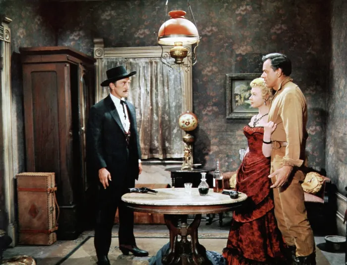 Framed Print : GUNFIGHT AT THE O.K. CORRAL, Kirk Douglas, Jo Van Fleet, John Ireland, 1957 Framed Print : GUNFIGHT AT THE O.K. CORRAL, Kirk Douglas, Jo Van Fleet, John Ireland, 1957