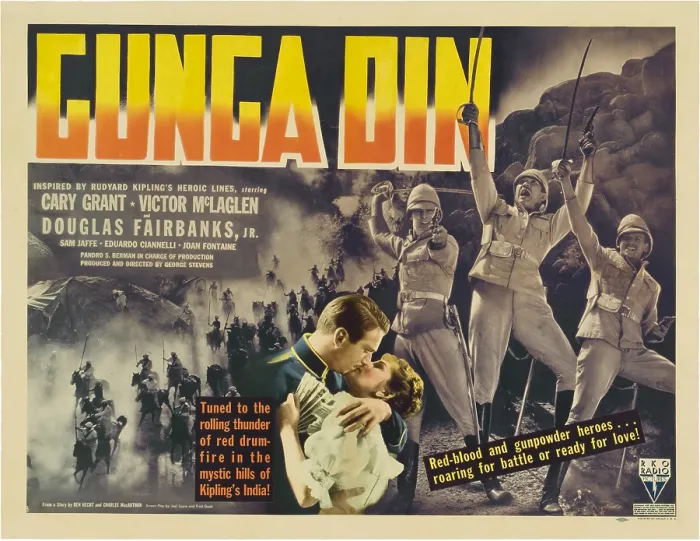 Framed Print : GUNGA DIN, center from left: Douglas Fairbanks, Jr. Joan Fontaine, right from left: Cary Grant, Victor McLaglen, Douglas Fairbanks, Jr. 1939 Framed Print : GUNGA DIN, center from left: Douglas Fairbanks, Jr. Joan Fontaine, right from left: Cary Grant, Victor McLaglen, Douglas Fairbanks, Jr. 1939